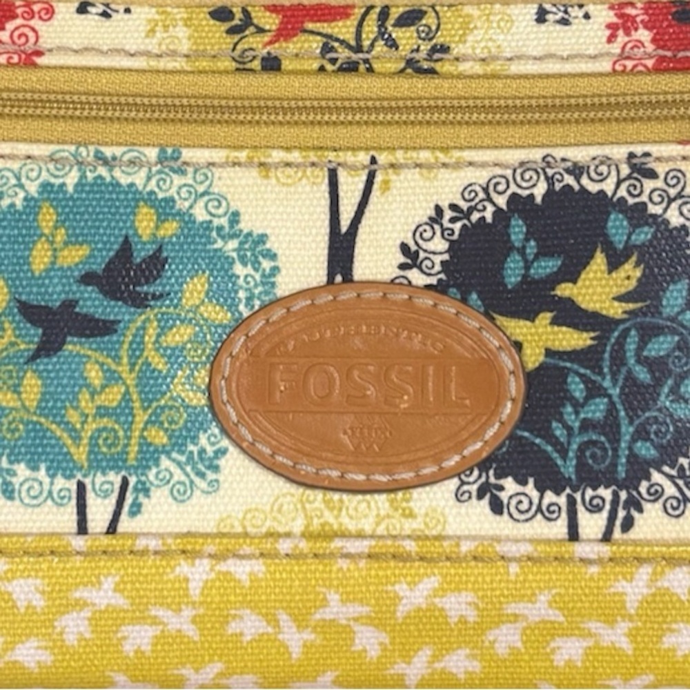 Fossil Whimsical Bird Boho Wallet - image 4